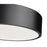 Z-Lite Coronado 1 Light 16" Flush Mount, Matte Black/Frosted