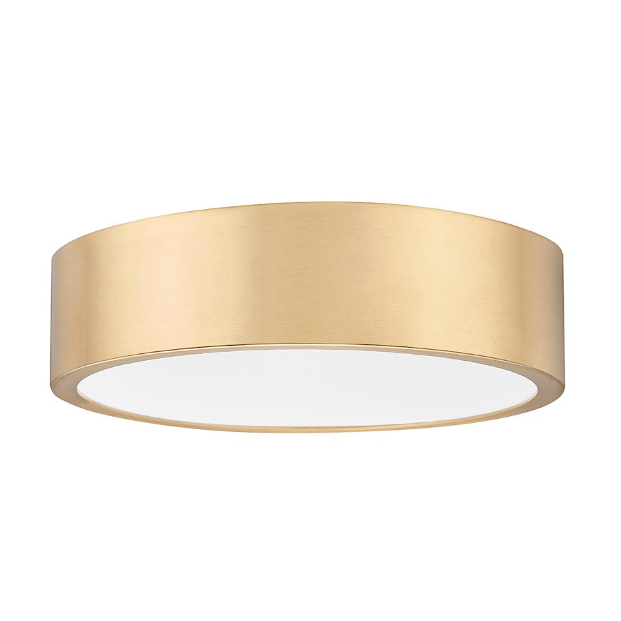 Z-Lite Coronado 1 Light 16" Flush Mount, Modern Gold/Frosted - 1017F16-MGLD-LED