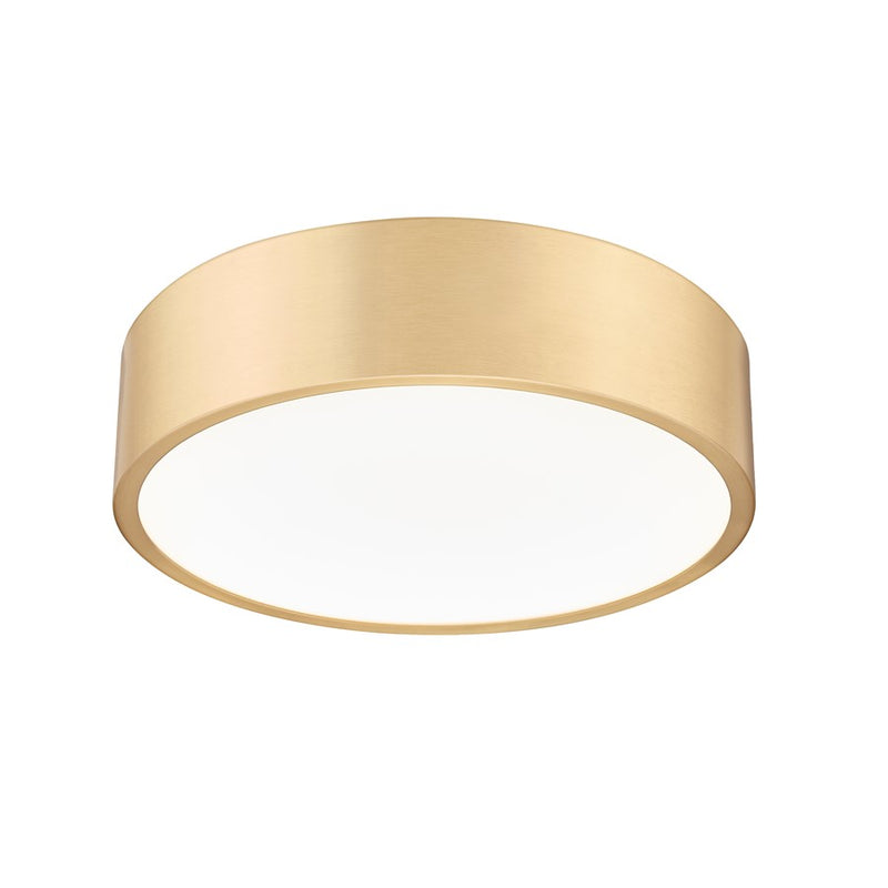 Z-Lite Coronado 1 Light 16" Flush Mount, Modern Gold/Frosted