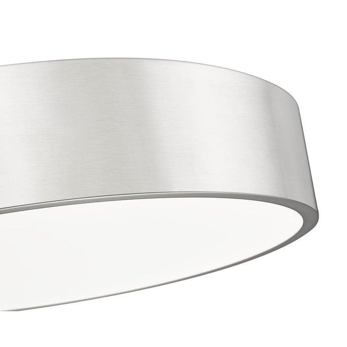 Z-Lite Coronado 1 Light 20" Flush Mount, Brushed Nickel/Frosted