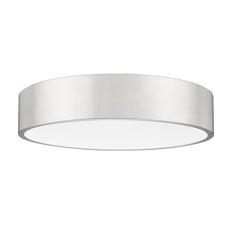 Z-Lite Coronado 1 Light 20" Flush Mount, Brushed Nickel/Frosted
