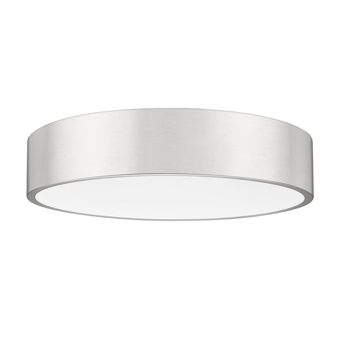Z-Lite Coronado 1 Light 20" Flush Mount, Brushed Nickel/Frosted