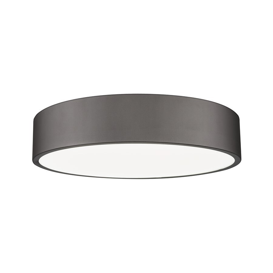 Z-Lite Coronado 1 Light 20" Flush Mount, Bronze/Frosted - 1017F20-BRZ-LED