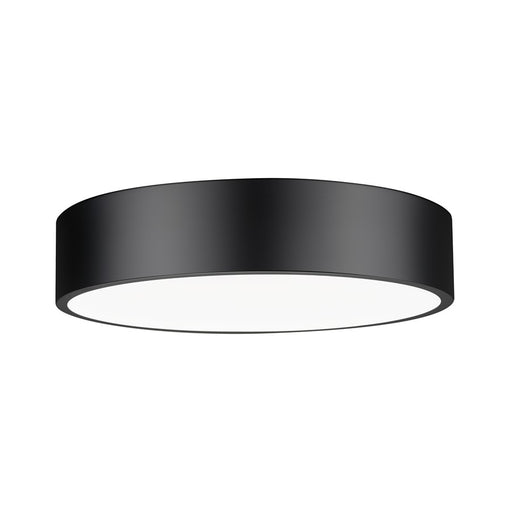 Z-Lite Coronado 1 Light 20" Flush Mount, Matte Black/Frosted - 1017F20-MB-LED
