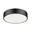 Z-Lite Coronado 1 Light 20" Flush Mount, Matte Black/Frosted