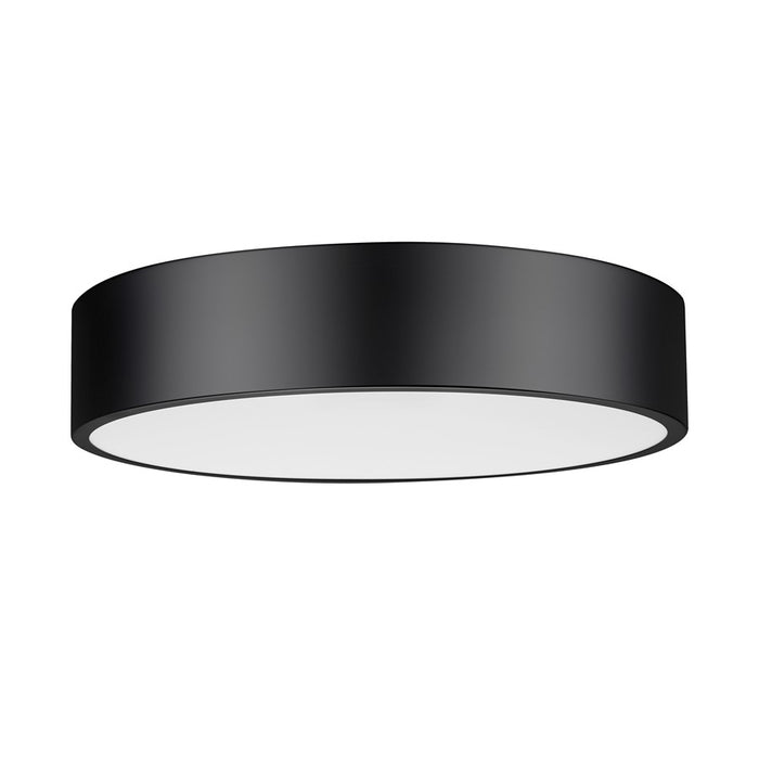 Z-Lite Coronado 1 Light 20" Flush Mount, Matte Black/Frosted