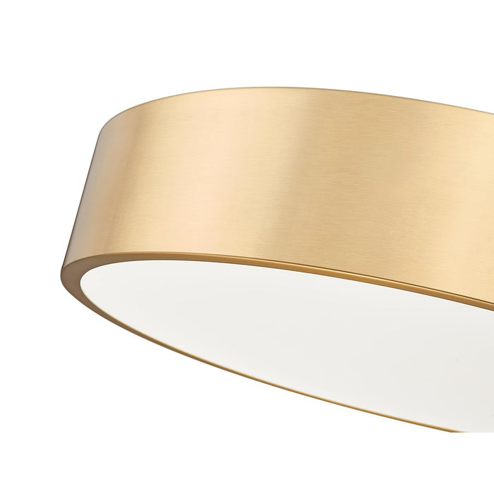 Z-Lite Coronado 1 Light 20" Flush Mount, Modern Gold/Frosted