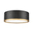Z-Lite Bradley 1Lt 12.25" Flush Mount, Black/Gold/Frosted - 1018F12-MB-MGLD-LED