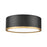 Z-Lite Bradley 1 Light 12.25" Flush Mount, Black/Gold/Frosted - 1018F12-MB-MGLD-LED
