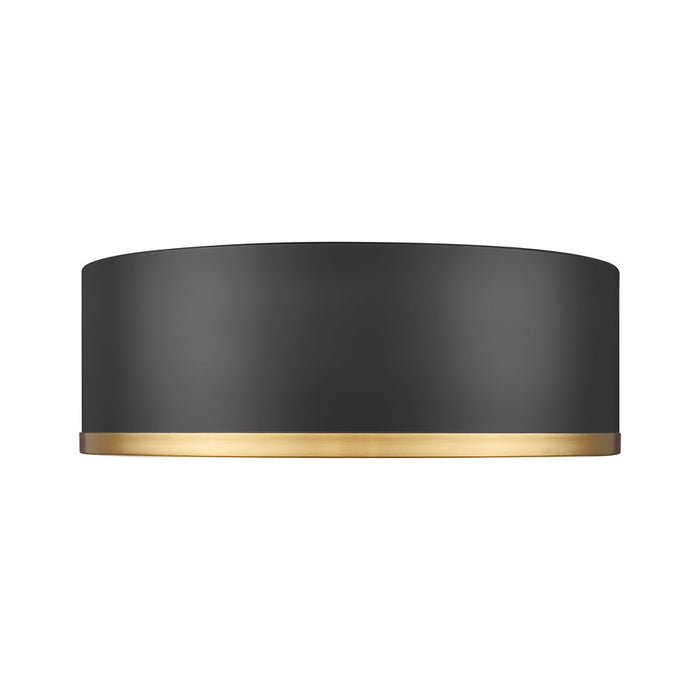 Z-Lite Bradley 1 Light 12.25" Flush Mount, Black/Gold/Frosted