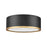Z-Lite Bradley 1 Light 12.25" Flush Mount, Black/Gold/Frosted
