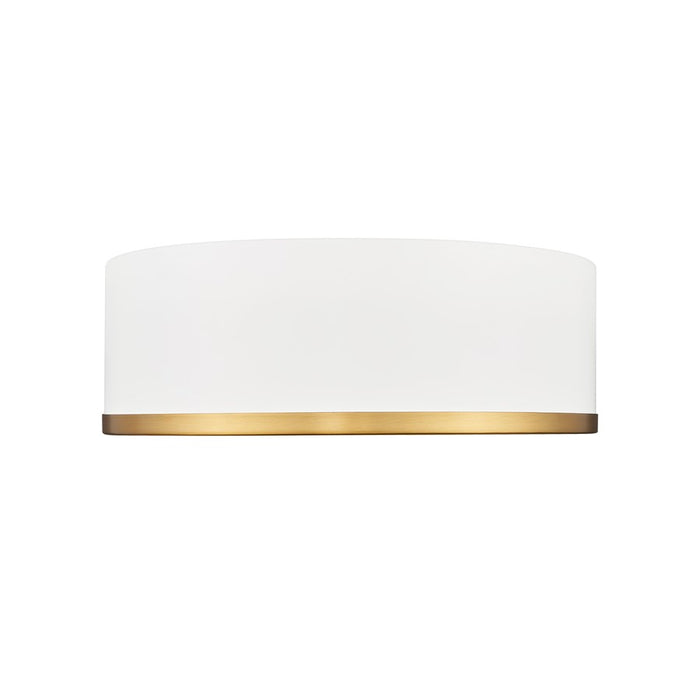 Z-Lite Bradley 1Lt 12.25" Flush Mount, White/Gold/Frosted