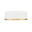 Z-Lite Bradley 1 Light 12.25" Flush Mount, White/Gold/Frosted