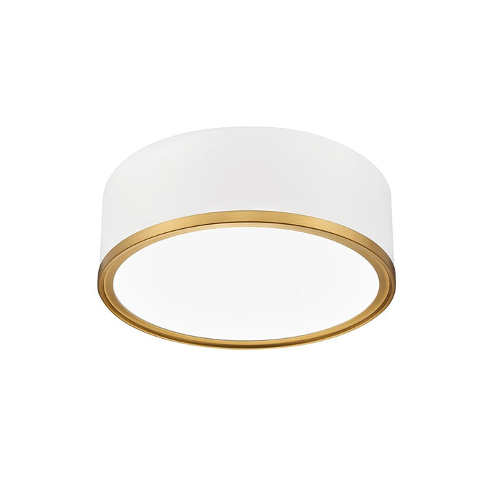 Z-Lite Bradley 1Lt 12.25" Flush Mount, White/Gold/Frosted