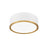 Z-Lite Bradley 1 Light 12.25" Flush Mount, White/Gold/Frosted