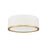 Z-Lite Bradley 1Lt 12.25" Flush Mount, White/Gold/Frosted