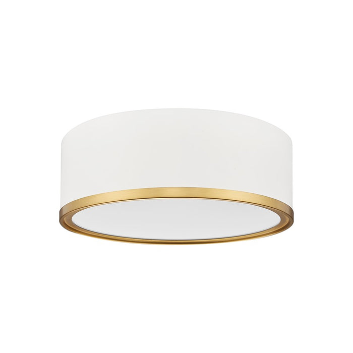 Z-Lite Bradley 1 Light 12.25" Flush Mount, White/Gold/Frosted