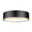 Z-Lite Bradley 1 Light 16" Flush Mount, Black/Gold/Frosted - 1018F16-MB-MGLD-LED