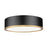 Z-Lite Bradley 1Lt 16" Flush Mount, Black/Gold/Frosted - 1018F16-MB-MGLD-LED