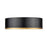 Z-Lite Bradley 1 Light 16" Flush Mount, Black/Gold/Frosted
