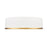 Z-Lite Bradley 1 Light 16" Flush Mount, White/Gold/Frosted