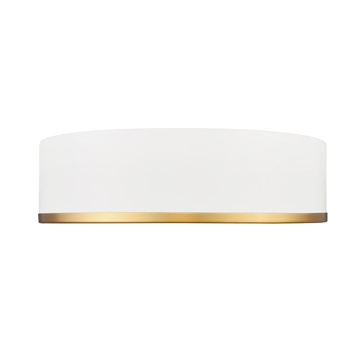 Z-Lite Bradley 1Lt 16" Flush Mount, White/Gold/Frosted