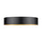 Z-Lite Bradley 1 Light 20.25" Flush Mount, Black/Gold/Frosted