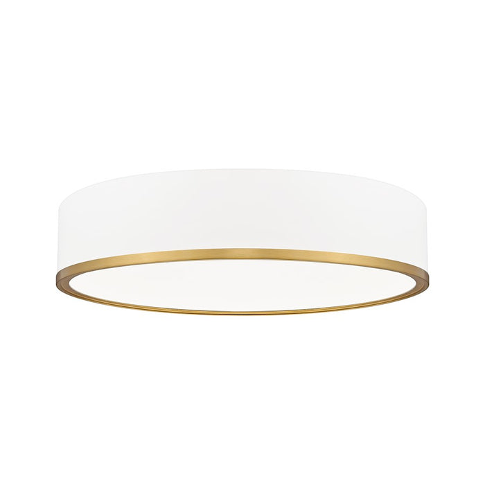 Z-Lite Bradley 1 Light 20.25" Flush Mount, White/Gold/Frosted - 1018F20-MW-MGLD-LED