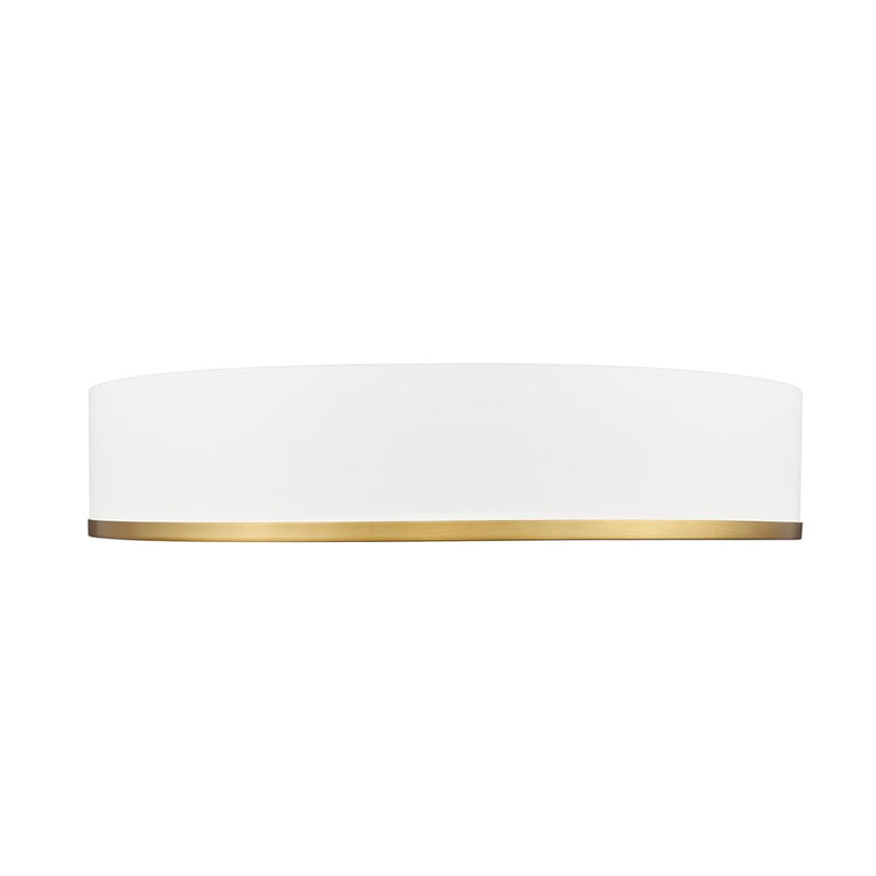 Z-Lite Bradley 1Lt 20.25" Flush Mount, White/Gold/Frosted