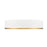 Z-Lite Bradley 1 Light 20.25" Flush Mount, White/Gold/Frosted
