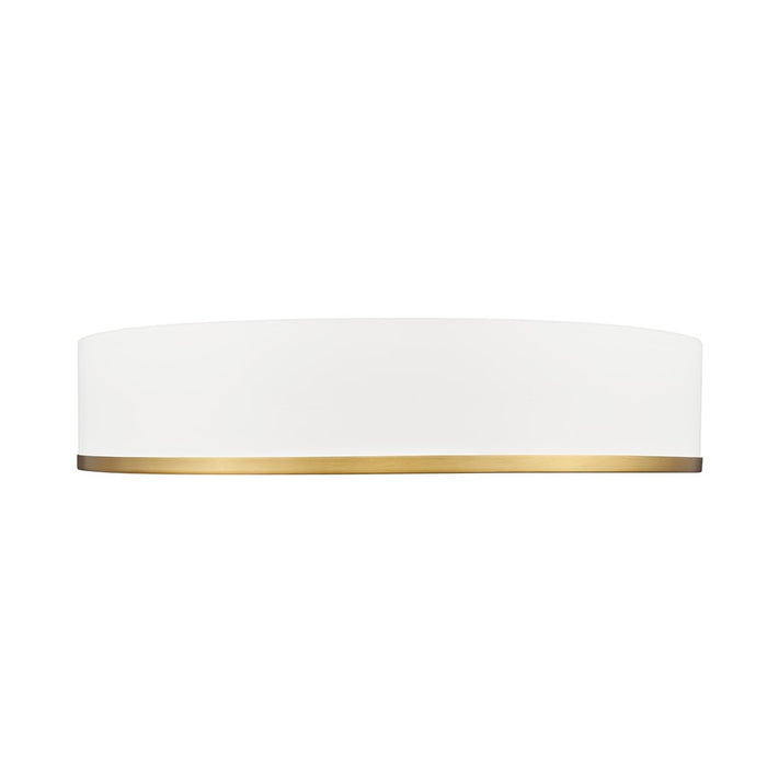 Z-Lite Bradley 1 Light 20.25" Flush Mount, White/Gold/Frosted