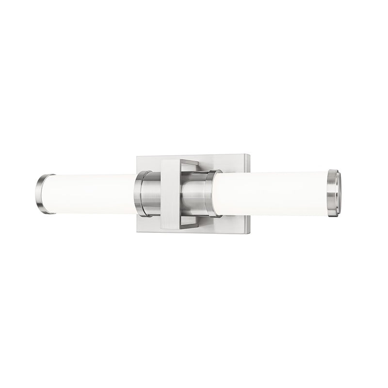 Z-Lite Idris 1Lt 4" LED Vanity/18W, Brushed Nickel/Opal White - 1019-18W-BN-LED