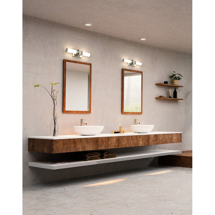 Z-Lite Idris 1Lt 4" LED Vanity/18W, Brushed Nickel/Opal White