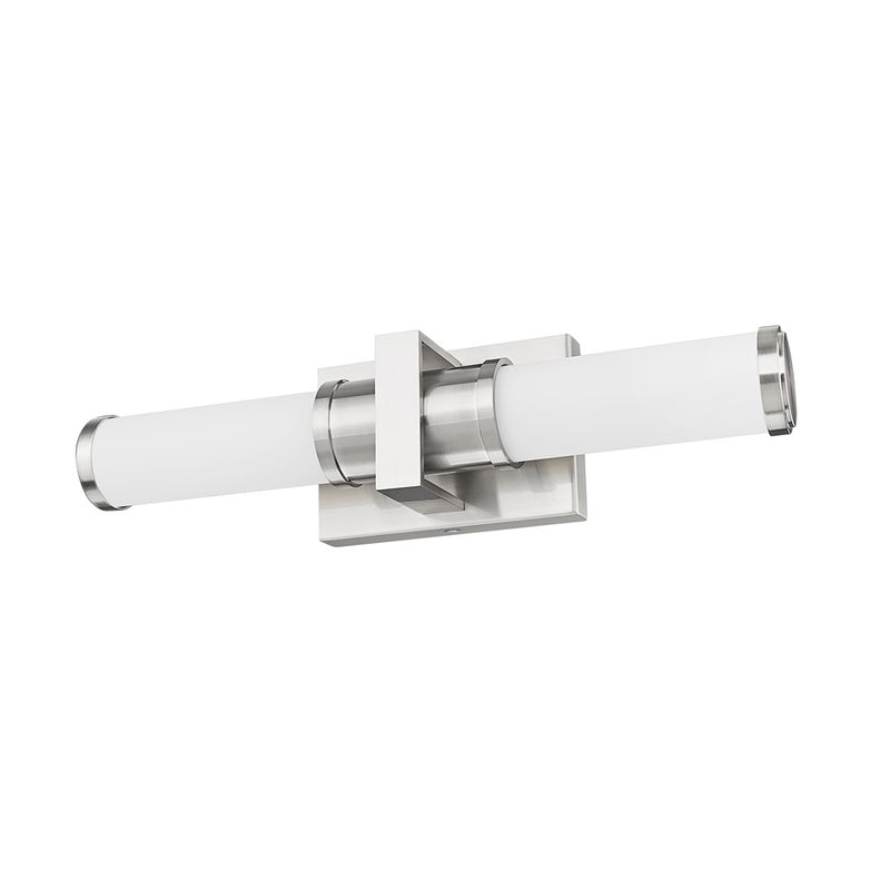 Z-Lite Idris 1Lt 4" LED Vanity/18W, Brushed Nickel/Opal White
