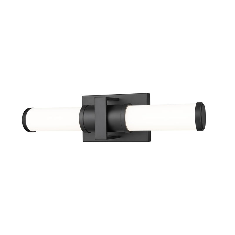 Z-Lite Idris 1 Light 4" LED Vanity/18W, Matte Black/Opal White - 1019-18W-MB-LED
