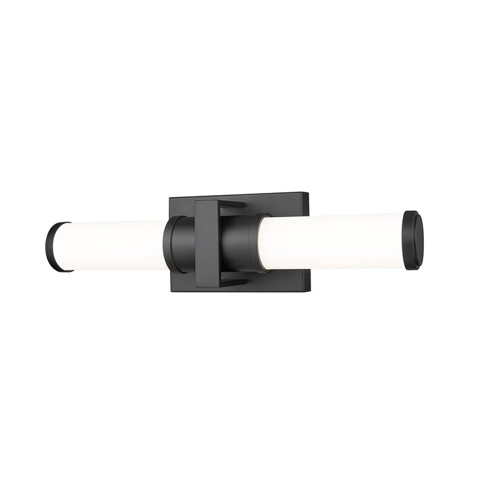 Z-Lite Idris 1 Light 4" LED Vanity/18W, Matte Black/Opal White - 1019-18W-MB-LED
