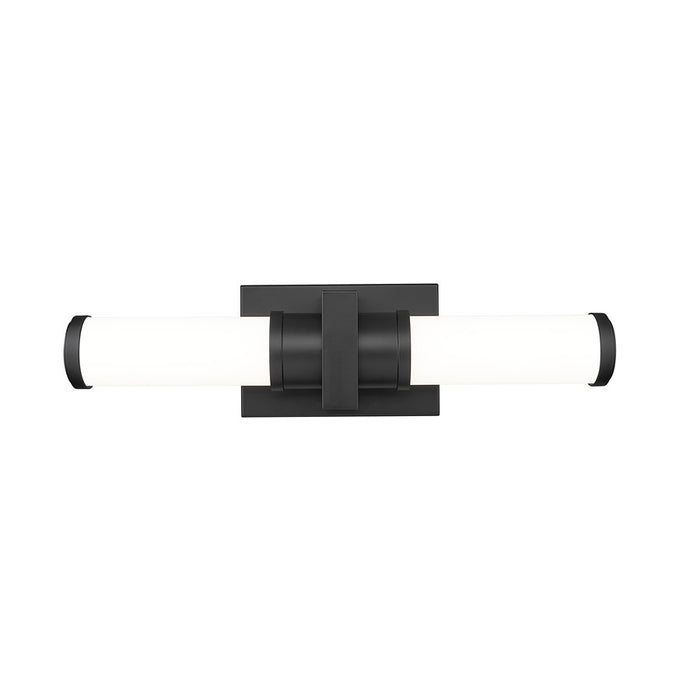 Z-Lite Idris 1 Light 4" LED Vanity/18W, Matte Black/Opal White