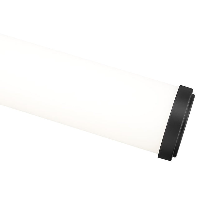 Z-Lite Idris 1 Light 4" LED Vanity/18W, Matte Black/Opal White