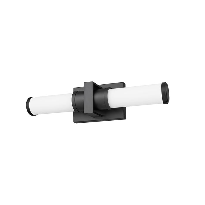 Z-Lite Idris 1 Light 4" LED Vanity/18W, Matte Black/Opal White