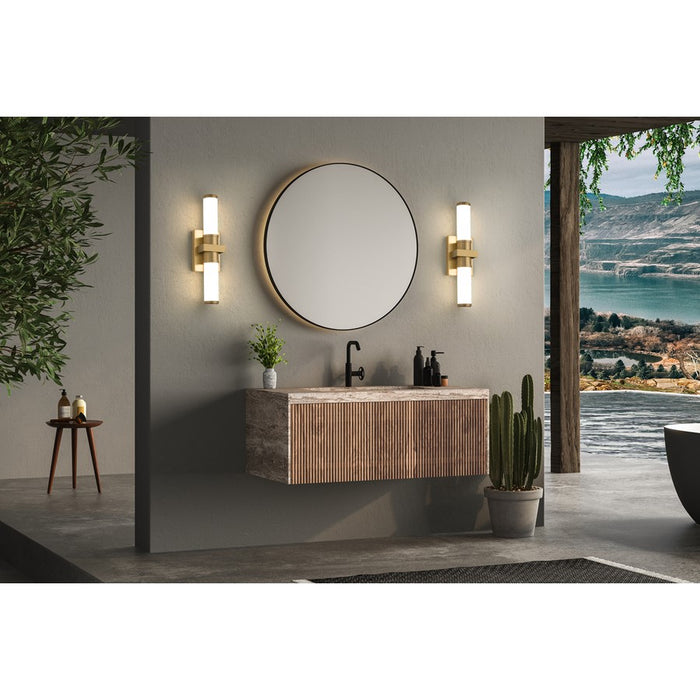Z-Lite Idris 1Lt 4" LED Vanity/18W, Modern Gold/Opal White