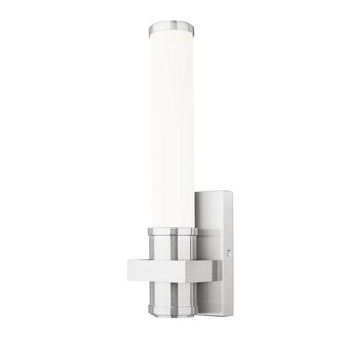 Z-Lite Idris 1 Light 4" Wall Sconce, Brushed Nickel/Opal White - 1019-1S-BN-LED