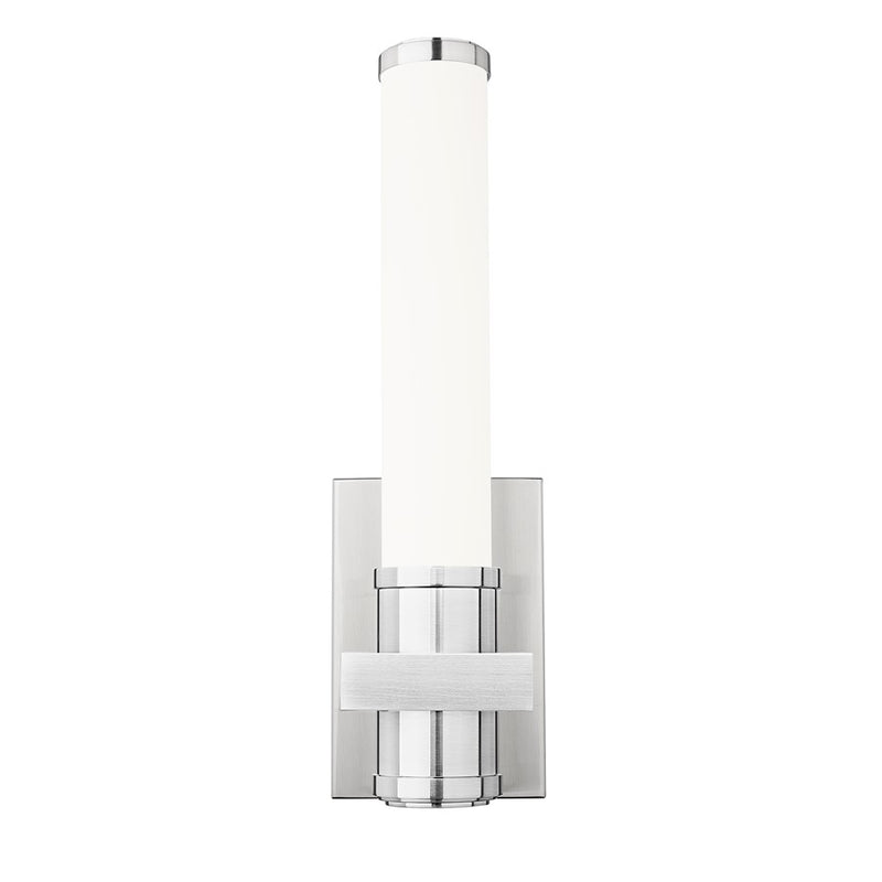 Z-Lite Idris 1 Light 4" Wall Sconce, Brushed Nickel/Opal White