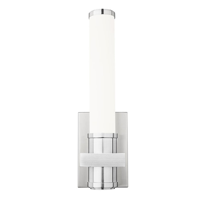 Z-Lite Idris 1 Light 4" Wall Sconce, Brushed Nickel/Opal White