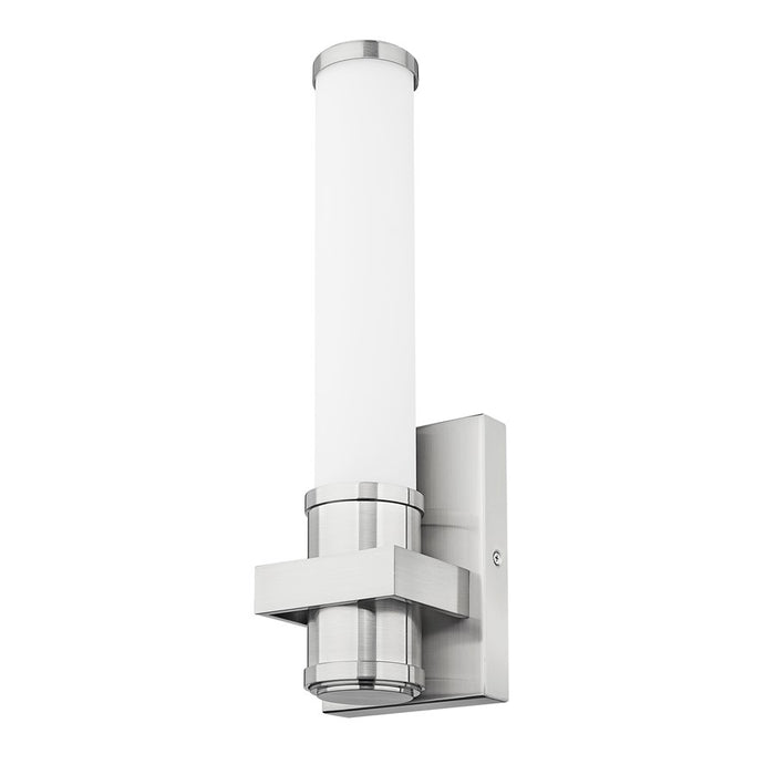 Z-Lite Idris 1 Light 4" Wall Sconce, Brushed Nickel/Opal White