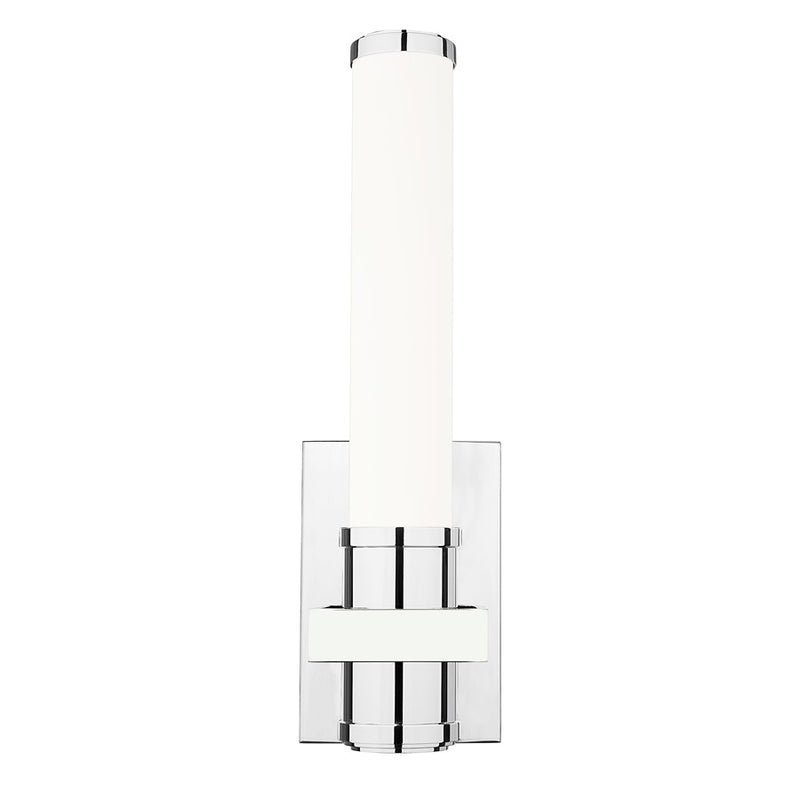 Z-Lite Idris 1 Light 4" Wall Sconce, Chrome/Opal White