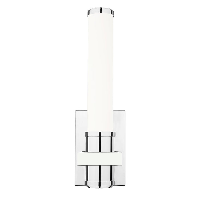 Z-Lite Idris 1 Light 4" Wall Sconce, Chrome/Opal White