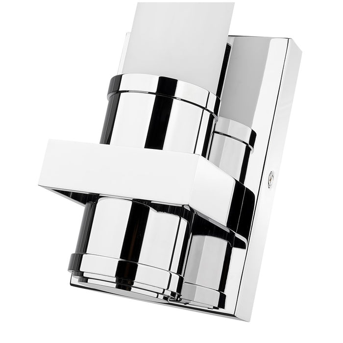 Z-Lite Idris 1 Light 4" Wall Sconce, Chrome/Opal White
