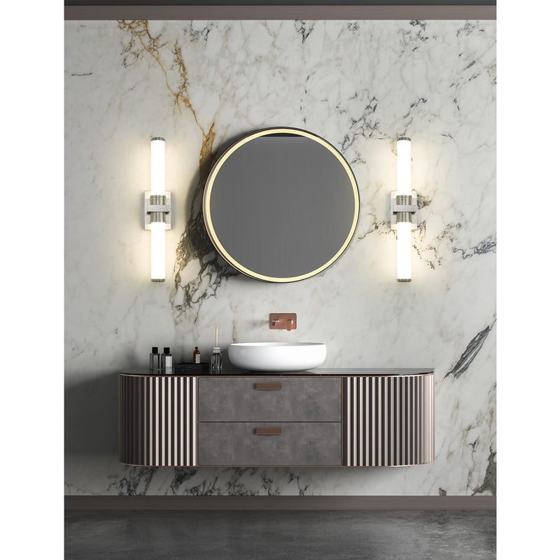 Z-Lite Idris 1Lt 4" LED Vanity/25W, Brushed Nickel/Opal White