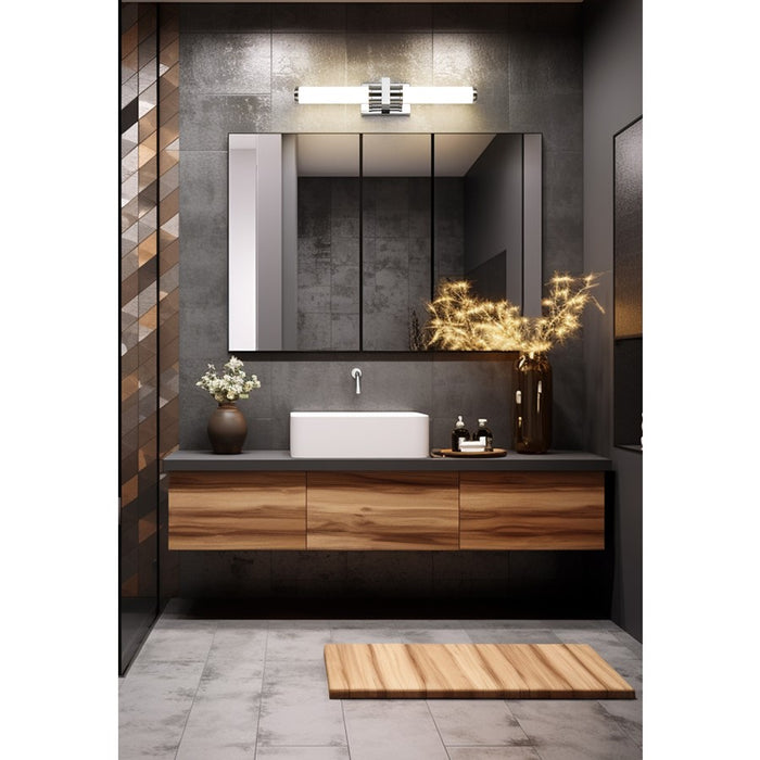 Z-Lite Idris 1 Light 4" LED Vanity/25W, Chrome/Opal White