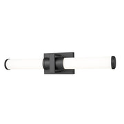 Z-Lite Idris 1 Light 4" LED Vanity/25W, Matte Black/Opal White - 1019-25W-MB-LED